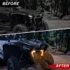 imageSAUTVS LED Turn Signal Fang Lights for Honda Talon 1000 Front Grille Accent Lights Signature Grill Lamps for Honda Talon 1000R 1000X 1000X4 20222025 Accessories2PCS