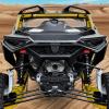imageSAUTVS LED Turn Signal Tail Lights Assembly Smoked Black Rear Lamps with Yellow Flashing Lights for CanAm Maverick R MAX X RS 2024 Accessories Replace 710007646 710007647