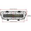 imageSAUTVS Mesh Grille with LED Spotlight for Polaris General 1000 XP 10004 20162025 Accessories Front Mesh Grill with LED Light Bar