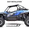 imageSAUTVS Nerf Bars Rock Sliders for Kawasaki Teryx KRX 1000 Combined Side Bumper Protector Guard Side Steps Tree Kickers for Kawasaki Teryx KRX 1000 20202025 Accessories2 Seat