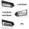 imageSAUTVS Ranger LED Headlight Assembly LED Head light Front Lamp with DRL Halo Kit for Polaris Ranger 570 MidSizeDieselCrew 900 Crew 570 Accessories