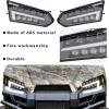 imageSAUTVS Ranger LED Headlight Assembly LED Head light Front Lamp with DRL Halo Kit for Polaris Ranger 570 MidSizeDieselCrew 900 Crew 570 Accessories