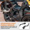 imageSAUTVS Rear Passenger Seat with Foot Pegs for Ryker 2Up Passenger Soft Seat with Grab Handles Foot Pedals for Can Am Ryker All Models Accessories Replace 219400842 MAX Mount 219400800 Required