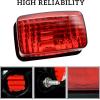 imageSAUTVS Red Tail Light Lens Taillight Cover Brake Lights Lens Tail Lamp Housing for Yamaha Wolverine Kodiak Grizzly Big Bear Bruin Viking Accessories Replace 5KM8471001005KM8472C1000