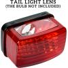 imageSAUTVS Red Tail Light Lens Taillight Cover Brake Lights Lens Tail Lamp Housing for Yamaha Wolverine Kodiak Grizzly Big Bear Bruin Viking Accessories Replace 5KM8471001005KM8472C1000