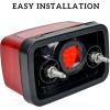 imageSAUTVS Red Tail Light Lens Taillight Cover Brake Lights Lens Tail Lamp Housing for Yamaha Wolverine Kodiak Grizzly Big Bear Bruin Viking Accessories Replace 5KM8471001005KM8472C1000