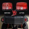 imageSAUTVS Red Tail Light Lens Taillight Cover Brake Lights Lens Tail Lamp Housing for Yamaha Wolverine Kodiak Grizzly Big Bear Bruin Viking Accessories Replace 5KM8471001005KM8472C1000