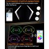 imageSAUTVS Smart RGB LED Accent Fang Lights for Polaris RZR XP 1000 XP Turbo 20192023 RZR Trail S 20212025 Accessories App Controlled Colors Turn Signals Startup Animation Music Sync Signature Lights