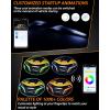 imageSAUTVS Smart RGB LED Signature Fang Lights for Maverick R App Controlled Colors Turn Signals Startup Animation Music Sync Lights for CanAm Maverick R MAX X RS 2024 Models Accessories