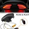 imageSAUTVS Smoked Black LED Tail Lights for Can Am Spyder Rear Turn Signal Lights Brake Tail Lamps for CanAm Spyder F3 All Models Accessories 2PCS