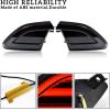 imageSAUTVS Smoked Black LED Tail Lights for Can Am Spyder Rear Turn Signal Lights Brake Tail Lamps for CanAm Spyder F3 All Models Accessories 2PCS