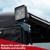 imageSAUTVS UTV Rear Roof Light Brackets Rear Profit Cage LED Light Mount Brackets Kit for Polaris Ranger Diesel ETX XP EV Crew 570 800 900 1000 20132024 Accessories 2PCS