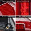imageSAUTVS UTV Tail Lights for Polaris Ranger 1000 900 570 General Red LED Taillights Rear Brake Stop Lights for Polaris Ranger 900 XP 1000 570 Full Size RGR General 20152020 Accessories 2PCS