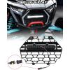 imageSAUTVS Waterproof Front Mesh Grill with LED Light Bar for Polaris RZR PRO XPPRO RPRO S 2025 Black Mesh Grille with Spotlight Replace OEM 5465595070 5459950070