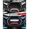 imageSAUTVS Waterproof Front Mesh Grill with LED Light Bar for Polaris RZR PRO XPPRO RPRO S 2025 Black Mesh Grille with Spotlight Replace OEM 5465595070 5459950070