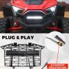 imageSAUTVS Waterproof Front Mesh Grill with LED Light Bar for Polaris RZR PRO XPTurbo RPRO R 20202024 Accessories