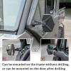 imageSAUTVS Wider Ajustable Aluminum Shell Rear View Side Mirrors for CanAm Defender Heavy Duty HighDefinition Convex Side Mirrors for Can Am Defender HD5 HD8 HD10 MAX 20162025 Accessories 2PCS
