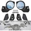 imageSAUTVS Adjustable Handguard Rearview Side Mirrors for SkiDoo Handlebar Wind Deflector Hand Guard Convex View Mirror Kit for SkiDoo REV Neo XS XM XP XR XU Accessories 2PCS Replace 860200893