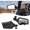 imageSAUTVS Adjustable Rearview Side Mirrors for Polaris Ranger 1000XP 1000Crew 20182025 Accessories Folding Clear Rear View Side Mirrors One Pair