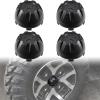 imageSAUTVS Black Dust Wheel Hub Caps for Kawasaki Mule PROMX EPS LE SE 20192025 Accessories Durable PP Material Center Hub Cap Covers 4PCS Replace 11065Y042