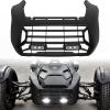 imageSAUTVS Black Front Fascia with LED Spotlights Auxiliary Lights Kit for CanAm Ryker 600 900 Sport ampamp Rally Edition All Models Accessories Replace 705010722