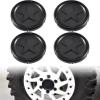 imageSAUTVS Black Tire Wheel Hub Caps for CanAm Maverick R MAX X RS 2024 Models Accessories Durable PP Material Wheel Rim Center Cap Covers 4PCS