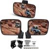 imageSAUTVS Center Rear View Mirror and Side Mirrors Kit for Yamaha RMAX 1000 Convex Center Mirror and Adjustable Folding Side Mirrors for Yamaha Wolverine RMAX2 RMAX4 1000 20212025 Accessories