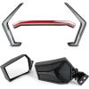 imageSAUTVS Folding Clear Rear View Side Mirrors ampamp Turn Signal Fang Lights Center Tail Light Kit for Polaris RZR XP 1000 XP4 Turbo 20192022 Accessories