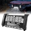 imageSAUTVS Front Mesh Grill with Accent Light for Polaris Xpedition XPXP 5 ADVADV 5 2024 2025 Accessories Waterproof Black Mesh Grille with LED Spotlight and Left Right DRLMesh Grill with Accent Light