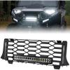 imageSAUTVS Front Mesh Grill with LED Spotlight Left Right DRL for Polaris Ranger XD 1500 PremiumNorthstar Edition 2024 2025 Black Mesh Grille with LED Accent Light Bar Accessories