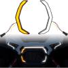 imageSAUTVS LED Grille Accent Fang Lights for Polaris RZR XP 1000XP 4 1000 2024 2025 Waterproof Turn Signal Signature Lights Grill Lamps AccessoriesOne Pair