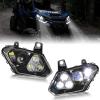imageSAUTVS LED Headlights for Maverick Trail Sport Commander LED Head lamp halo light Clear Lens for CanAm Trail Sport Max 800 1000 20182025  Commander ampamp Max 1000R 20212025 Accessories 2PCS