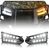 imageSAUTVS LED Headlights for Polaris Ranger 570 Mid Size LED Head Lights Front Lamps with Turn Signal Lights DRL Halo Rings for Polaris Ranger 570 MidSizeDieselCrew 900 Crew 570 Accessories2PCS