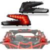 imageSAUTVS LED Tail Lights Rear Lamps Assembly with Yellow Turn Signal Light for CanAm Maverick X3 XDS XRS Max Turbo R 20172025 Accessories 2PCS 710004744LED Tail Lights