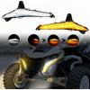 imageSAUTVS LED Turn Signal Fang Lights for CanAm Maverick R Front DRL Auxiliary Accent Lamps with Yellow Flashing Lights for Can Am Maverick R MAX X RS 2024 Models Accessories