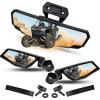 imageSAUTVS Premium Center Convex Rearview Mirror and Adjustable Folding Side Rear View Mirrors Kit for Polaris RZR PRO XP XP4RZR PRO RRZR Turbo R R4RZR PRO S S4 20202025 Replace 2883762 2883763