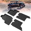 imageSAUTVS TPE Floor Mats for Kawasaki Teryx KRX4 Rubber Front and Rear Row Floor Liners All Weather Protection Slush Mats for Kawasaki Teryx KRX 4 1000 20232025 Accessories 4PCS