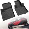 imageSAUTVS TPE Front AntiSlip Floor Mats Row Floor Liners for Polaris RZR PRO XPPRO RS 2020 2021 2022 2023 2024 2025 Accessories All Weather Protection Slush Mats