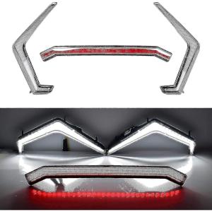imageFront Accent Fang Lights ampamp Red Center Tail Light Kit for Polaris RZR XP 1000 Turbo S Replacement for Fang Light Kit