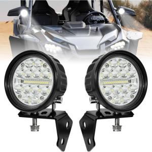 imageSAUTVS APillar LED Pod Lights for Honda Talon 1000 20192025 Accessories Auxiliary Lights with Mounting Bracket ampamp Wiring Harness Plug and Play 2PCS