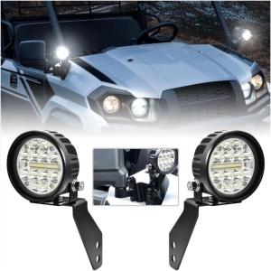 imageSAUTVS APillar LED Pod Lights for Kawasaki Mule PROMX 20192026 Accessories Auxiliary Lights with Mounting Bracket ampamp Wiring Harness Plug and Play 2PCS
