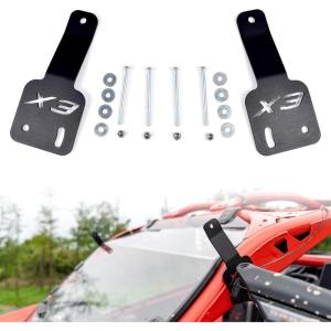 imageSAUTVS Adjustable 50 inch LED Light Bar Brackets for Can Am Maverick X3 Metal Rotatable 50quot Light Bar Brackets Mount Kit for CanAm Maverick X3 All Models Accessories