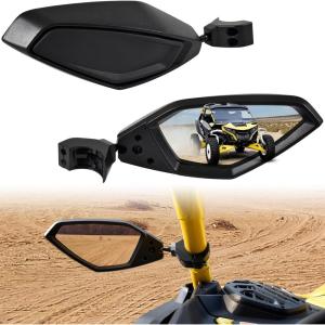 imageSAUTVS Adjustable Clear Rear View Side Mirrors for CanAm Maverick R ampamp R MAX X RS 2024 Models Accessories Aluminum Folding Mirrors 360 Degree Adjustable Balljoint 2PCS 715007363