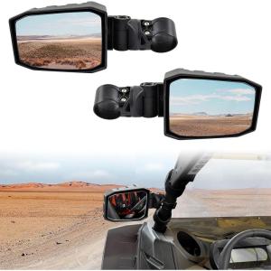 imageSAUTVS Adjustable Rear View Side Mirrors for CanAm Maverick X3 Wider Design Folding Clear Rear View Convex Side Mirrors for CanAm Maverick X3 MAX 20172025 Accessories 2PCS