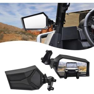imageSAUTVS Adjustable Rearview Side Mirrors for Polaris Ranger 1000XP 1000Crew 20182025 Accessories Folding Clear Rear View Side Mirrors One Pair