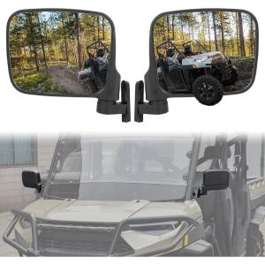 imageSAUTVS Adjustable Rearview Side Mirrors for Polaris Ranger XP 1000 Ranger 1000 Crew 20182025 Folding Clear Rear View Side Mirrors Accessories2PCS