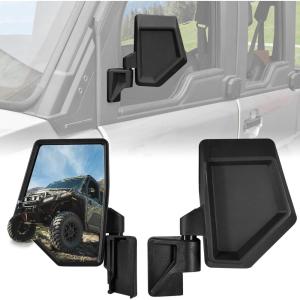 imageSAUTVS Adjustable Side Mirrors for Polaris Ranger CrewXD 1500 Wide Foldable DoorMounted Side Rearview Mirrors for Polaris Ranger CrewXD 1500 Northstar 2024 2025 Accessories Replace 2889862 2PCS