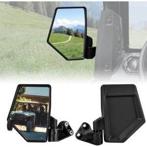 imageSAUTVS Adjustable Side Mirrors for Ranger XD 1500 2024 Wide Foldable APillarMounted Side Rearview Mirror ROPSMounted Mirror for Polaris Ranger XD 1500Crew 2024 Accessories 2PCS Replace 2889099