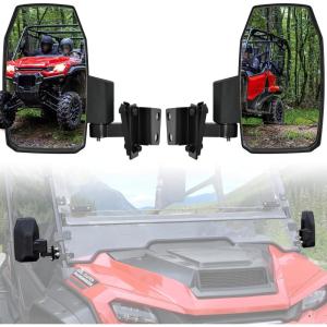 imageSAUTVS Adjustable Side Rearview Mirrors Compatible with Honda Pioneer 10003 10005 10006 20162025 Exterior Wider Highdefinition Foldable Side Mirror with Bracket Accessories 2PCS