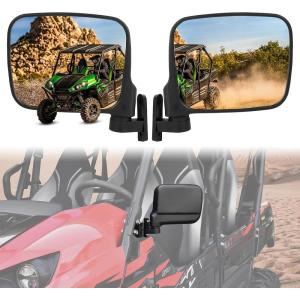 imageSAUTVS Adjustable Wider Rearview Side Mirrors for Kawasaki Teryx Teryx4 Folding Clear Rear View Side Mirrors for Kawasaki Teryx 800  Teryx4 800 20162025 Accessories2PCS